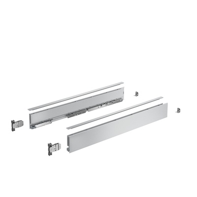AvanTech YOU Drawer side profile set, height 77 mm x NL 500 mm, silver, left and right