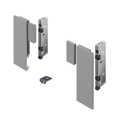 AvanTech YOU Connector set for customisable internal front panel, for use with Inlay drawer side profile, System height 187, silver