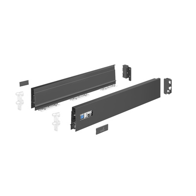InnoTech Atira Drawer side profile set, 260 x 70 mm, anthracite, left and right
