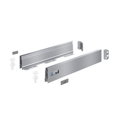 InnoTech Atira Drawer side profile set, 260 x 70 mm, silver, left and right