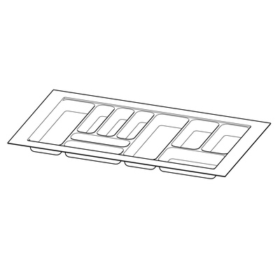 OrgaTray 480, 900 x 470 mm, Kolor srebrny