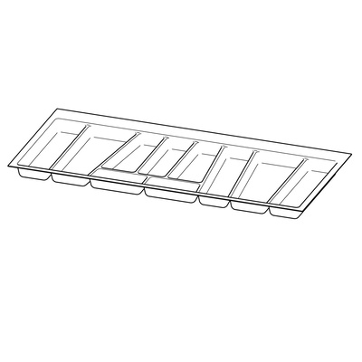OrgaTray 740, NL 450 x 1000 mm, kolor srebrny
