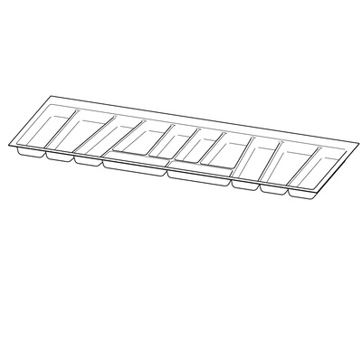OrgaTray 740, NL 450 x 1200 mm, kolor srebrny