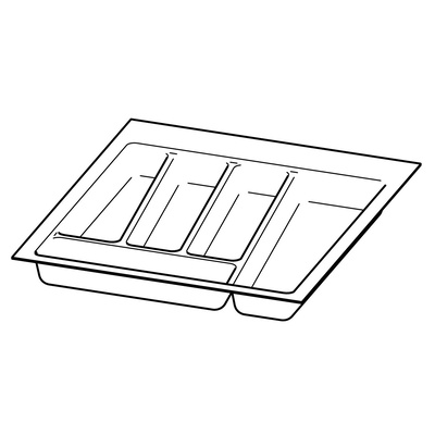 OrgaTray 740, NL 450 x 450 mm, kolor srebrny