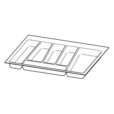 OrgaTray 740, NL 450 x 600 mm, kolor srebrny