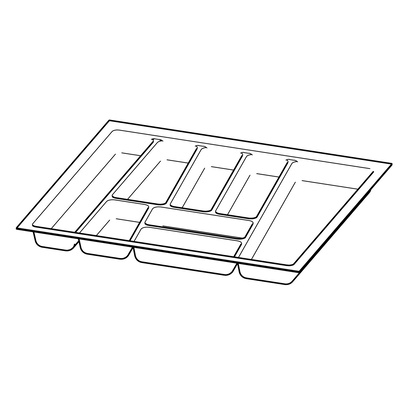 OrgaTray 740, NL 500 x 600 mm, kolor srebrny