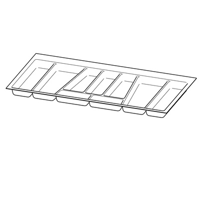 OrgaTray 740, NL 450 x 900 mm, kolor srebrny