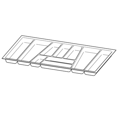 OrgaTray 740, NL 500 x 900 mm, kolor srebrny