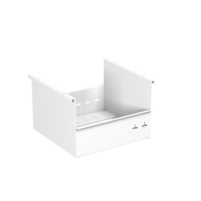 Card index box, 228 x 324 x 155, A5 crosswise, aluminium look