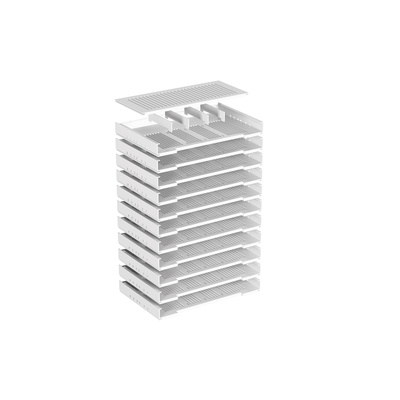 Paper form holder, Number of panels: 11, 392 mm, aluminium look
