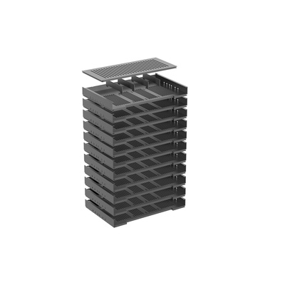 Paper form holder, Number of panels: 11, 392 mm, black