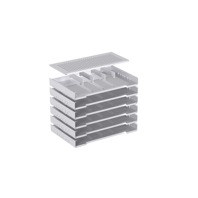 Paper form holder, Number of panels: 6, 392 mm, aluminium look