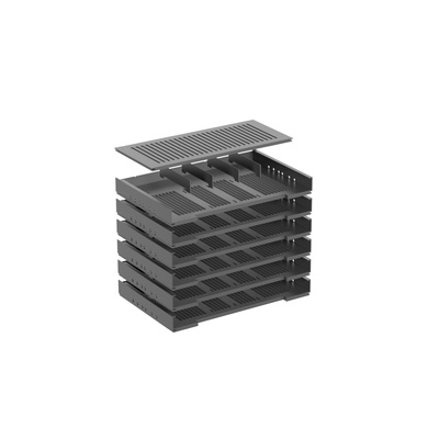Paper form holder, Number of panels: 6, 392 mm, black