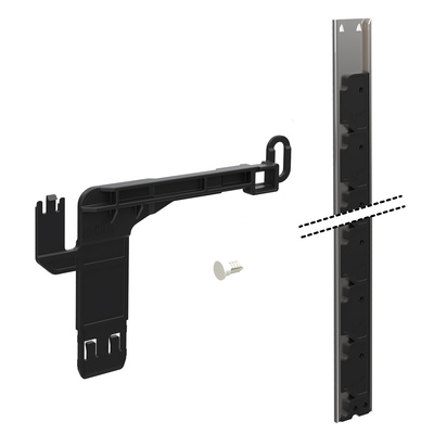 Stop Control Plus locking bar sets, 32 mm hole line, Length HE 6 + 1, on one side right