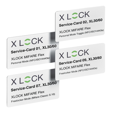 Service card set for Hettlock 60 series, for setting operating modes