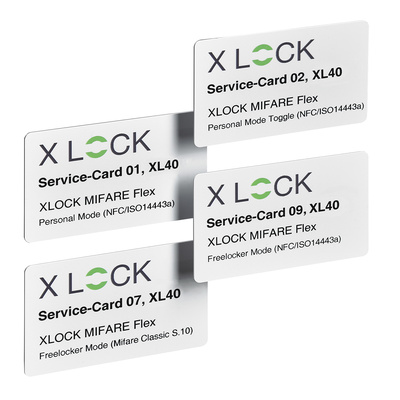 Service card set for Hettlock 40 series, for setting operating modes