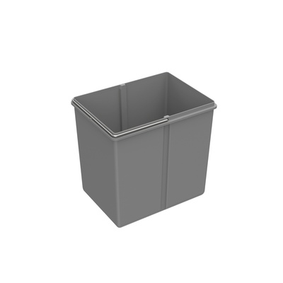 Eimer 16 l, Kunststoff, grau, B x T x H 225 x 304 x 295 mm, Für Abfallsystem Bin.it Trio II