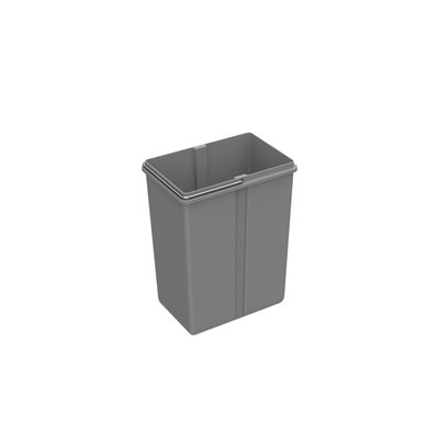 Eimer 8 l, Kunststoff, grau, B x T x H 225 x 152 x 295 mm, Für Abfallsystem Bin.it Trio II