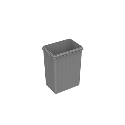 Eimer 7,5 l, Kunststoff, grau, B x T x H 222 x 155 x 295 mm, Für Abfallsystem Bin.it Easy