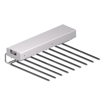 Telescopic trouser holder with Silent System, silver