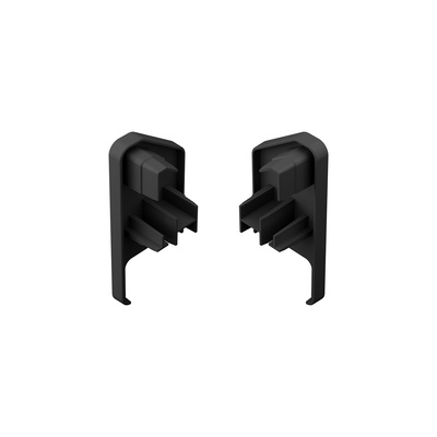 Cover cap for fitting cover, matt black, left