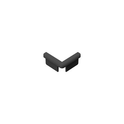 Cover cap for cover profile, matt black