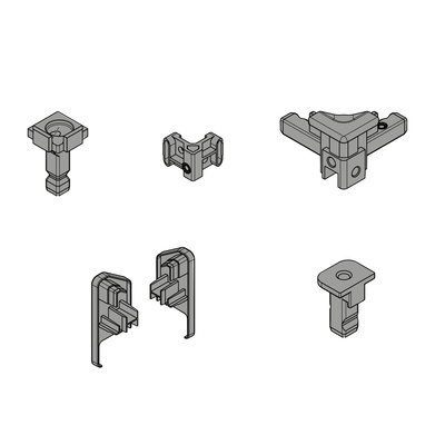 FurnSpin Cadro complete set - without profiles, matt black