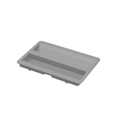 Lid 8 l, plastic, grey, W x D x H 225 x 152 x 21 mm, for waste collecting system ArciTech Pull, InnoTech Pull, Bin.it Vario, Bin.it Smart