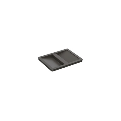 Lid 13 l, plastic, dark grey, W x D x H 242 x 192 x 15 mm, for waste collecting system Cargo Synchro