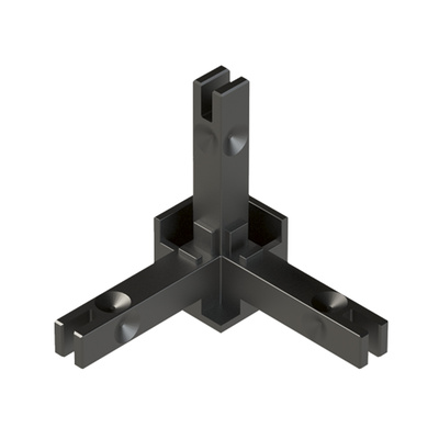Cadro Connecting node, 3-way, LED connection matt black