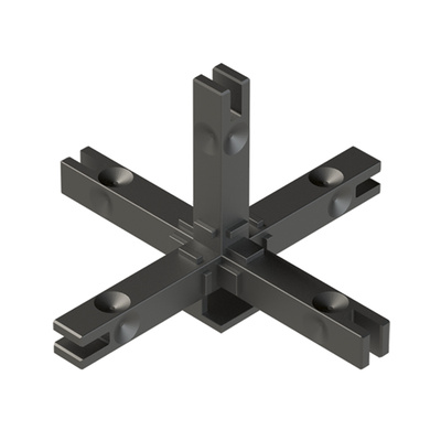 Cadro 5-voudig verbindingshoek led-verbinding mat zwart