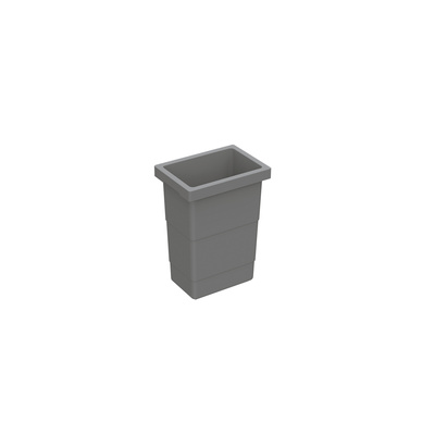 Emmer 2,5 l, kunststof, antraciet, B x D x H 157 x 111 x 220 mm, voor afvalsysteem Frame voor ArciTech