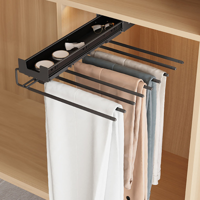 Telescopic trouser holder with Silent System, anthracite