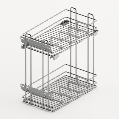 Lario 100 pull-out unit, cabinet body width 300, 2-tier, chrome plated