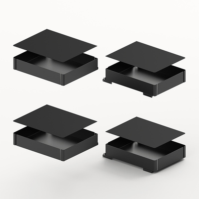 Pull-out shelf set 200 200 Orta, front width 400, anthracite