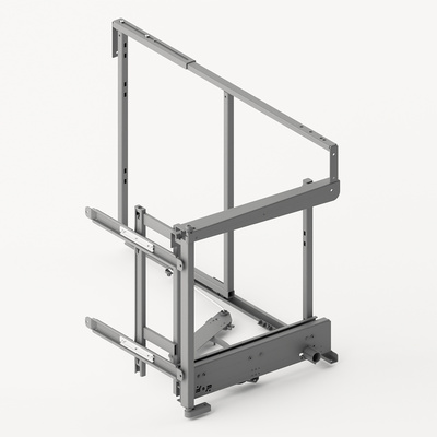Centre upright Goro, front width 450, right, silver