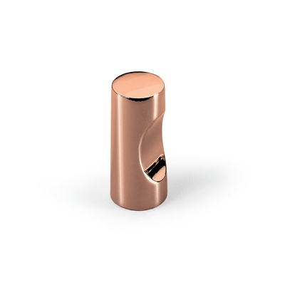 Knop Almus, H 23 mm, ø 12 mm, Koperkleurig glans
