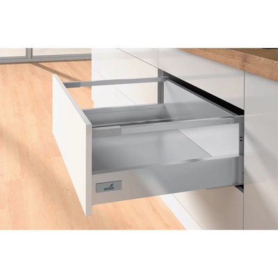InnoTech Atira Pot-and-pan drawer set with railing, 260 x 176 mm, silver, left and right