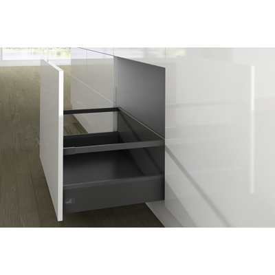 Pot-and-pan drawer set with lengthwise railing ArciTech, 282/126 / 350 mm, anthracite, left and right