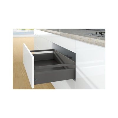Pot-and-pan drawer set with lengthwise railing ArciTech, 186/126 / 350 mm, anthracite, left and right