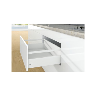 Pot-and-pan drawer set with lengthwise railing ArciTech, 218/126 / 270 mm, white, left and right