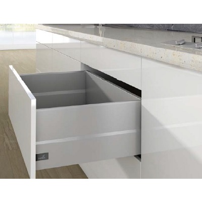 Pot-and-pan drawer set with TopSide ArciTech, 250/126 / 400 mm, white, left and right