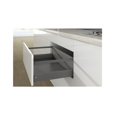 Pot-and-pan drawer set with lengthwise railing ArciTech, 218/ 94 / 270 mm, anthracite, left and right