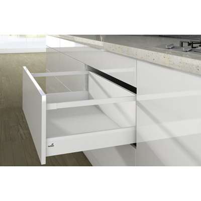 Pot-and-pan drawer set with lengthwise railing ArciTech, 250/ 94 / 270 mm, white, left and right