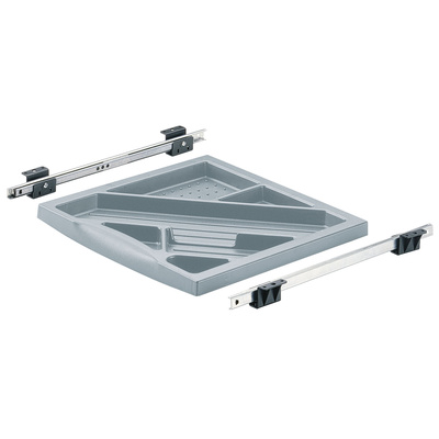 Pencil tray, aluminium look