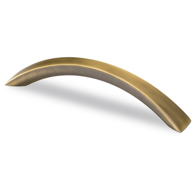 Handle Egara, drill hole spacing 128 mm, L 155 mm, W 20 mm, H 30 mm, brushed antique brass look