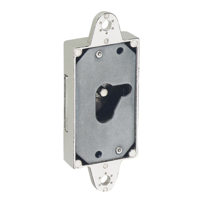 Case lock, single key operation, for screwing on, nickel plated, 15 mm, right