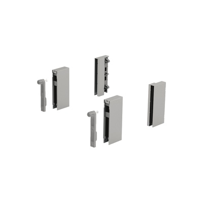 DesignSide adapter ArciTech, 92 mm, System / drawer side profile height 186/ 94, 218/126, silver
