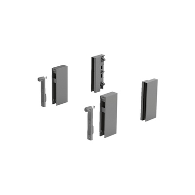 DesignSide adapter ArciTech, 92 mm, System / drawer side profile height 186/ 94, 218/126, anthracite