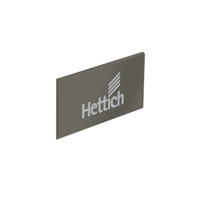 ArciTech Abdeckkappe, quarzgrau mit Hettich Logo
